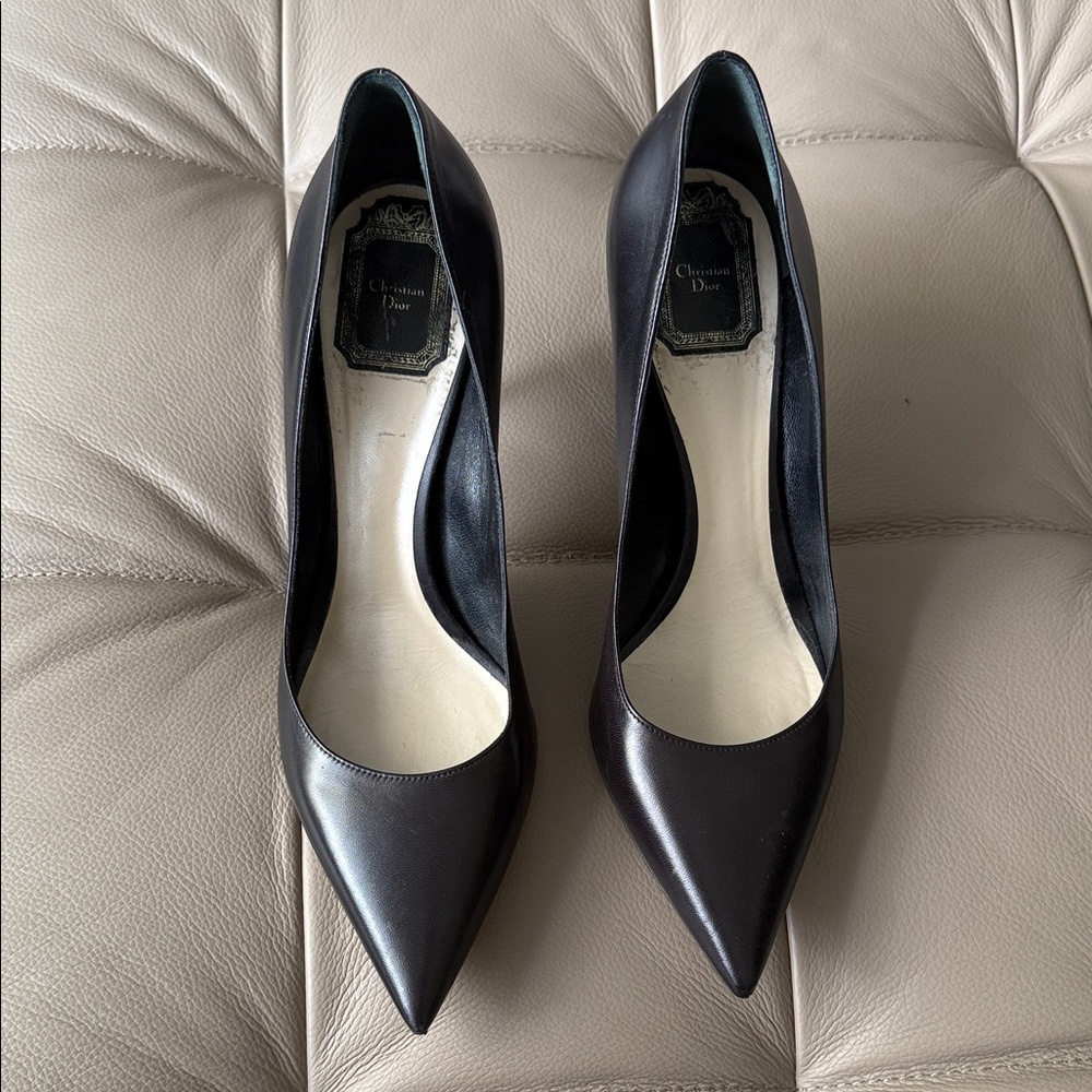 Dior Black Leather Heels size 9